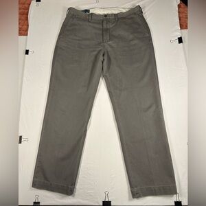 Vintage Polo Ralph Lauren Preston Pant Mens 36x32 Gray 100% Cotton Classic Chino